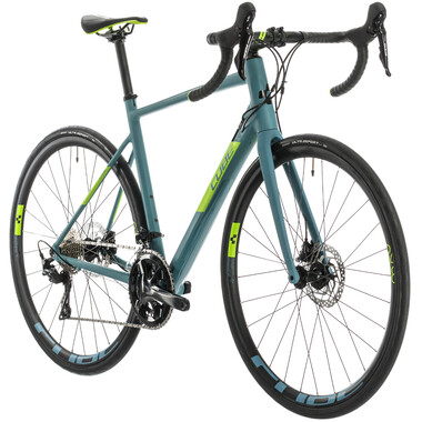 Bicicleta de carrera CUBE ATTAIN SL Shimano 105 R7000 34/50 Azul/Verde 2020 0